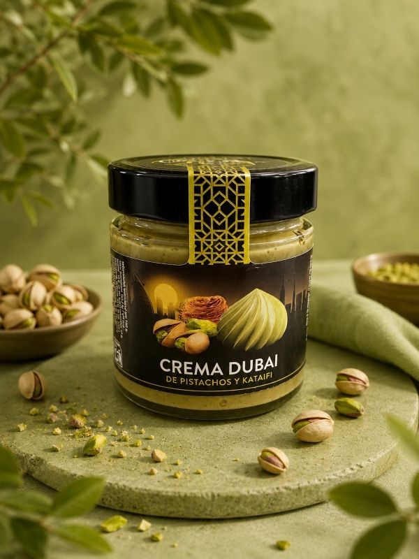 Дубайська крем-паста 73% premium "Berclau" Crema Dubai з фісташкою та катаїфі, 200g (14 шт/ящ)
