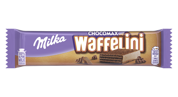 Вафлі з какао начинкою "Milka" Waffelini Choco вкриті шоколадом, 31g (35 шт/ящ)