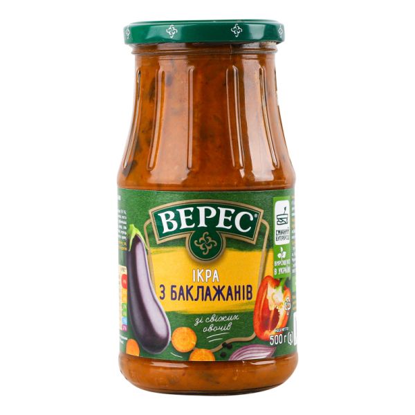Ікра «Верес» з баклажанів екстра, 500г (12 шт/ящ)