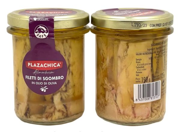 Філе скумбрії "Plazachica" Filetti di Sgombro в оливковій олії, 190г (12 шт/ящ)