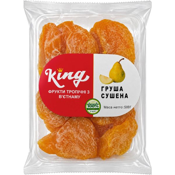 Груша сушена "King Nafoods" натуральна, 500г (20 шт/ящ)