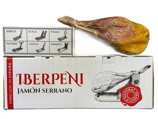Хамон Серрано нога "IBERPENI" Jamon Serrano подарунковий набір (3,5 - 4,0кг), Іспанія