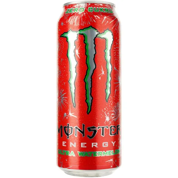 Енергетичний напій "Monster Energy" Ultra Watermelon зі смаком Кавуна, 500мл (12 шт/ящ)