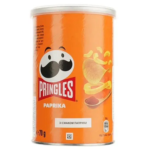Чіпси картопляні "Pringles" Paprika паприка, 70g (12 шт/ящ)