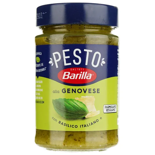 Соус песто "BARILLA" на основі базиліка, оливкової олії, пармезану та кедрових горіхів, 190g (12 шт/ящ)