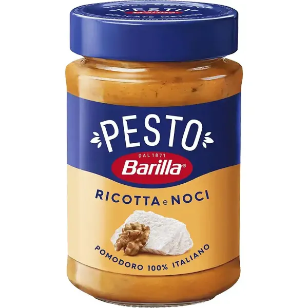 Соус песто "BARILLA" з сиром Рікотта та грецькими горіхами, 190g (12 шт/ящ)
