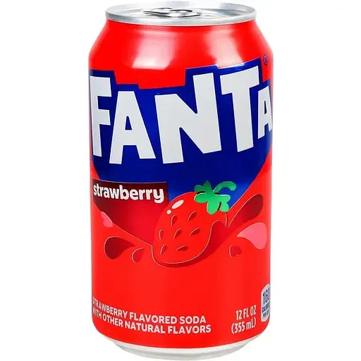 Напій безалкогольний "Fanta" USA Strawberry зі смаком полуниці, 355мл (12 шт/ящ)