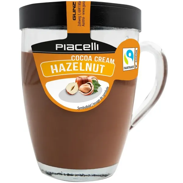 Шоколадна крем-паста "Piacelli" Hazelnut Cream крем-нуга з горіховим смаком, 300g (6 шт/ящ)