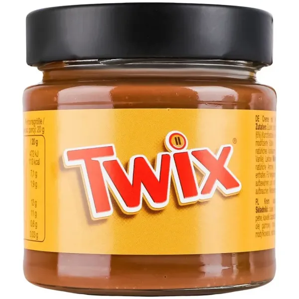 Шоколадно-карамельна паста "Twix" зі шматочками печива, 200г (6 шт/ящ)