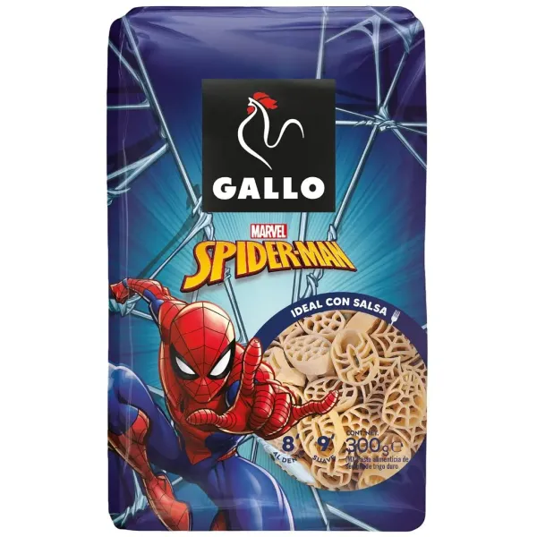 Макаронні вироби"Gallo" Disney Spiderman, 300г (12 шт/ящ)