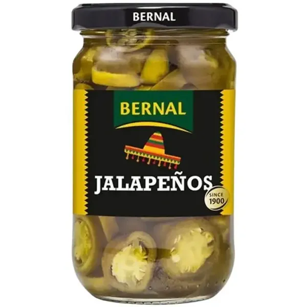 Перець Халапеньо "Bernal" Jalapenos маринований, 300г (12 шт/ящ)