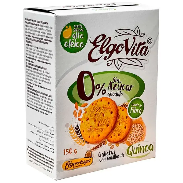 Печиво Elgorriaga "ElgoVita" з насінням кіноа без цукру, 150г (12 шт/ящ)