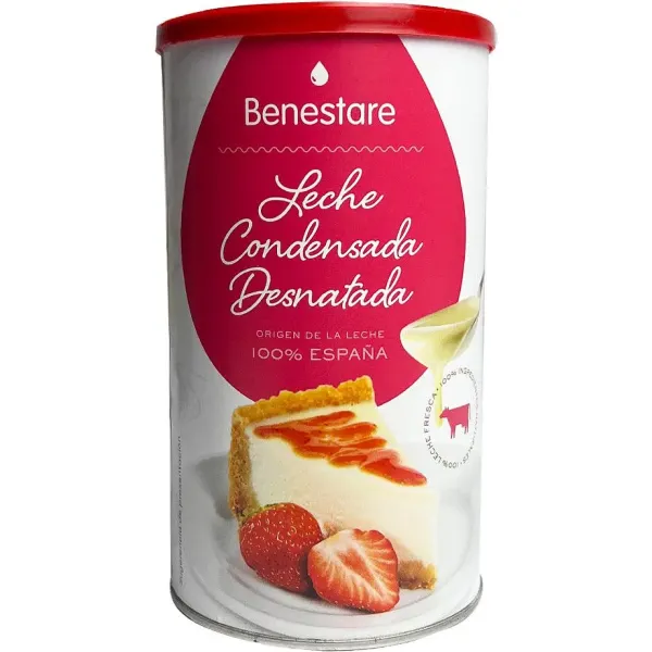 Згущене молоко знежирене "Benestare" Leche Condensada Desnatada 1035г, Іспанія (8 шт/ящ)