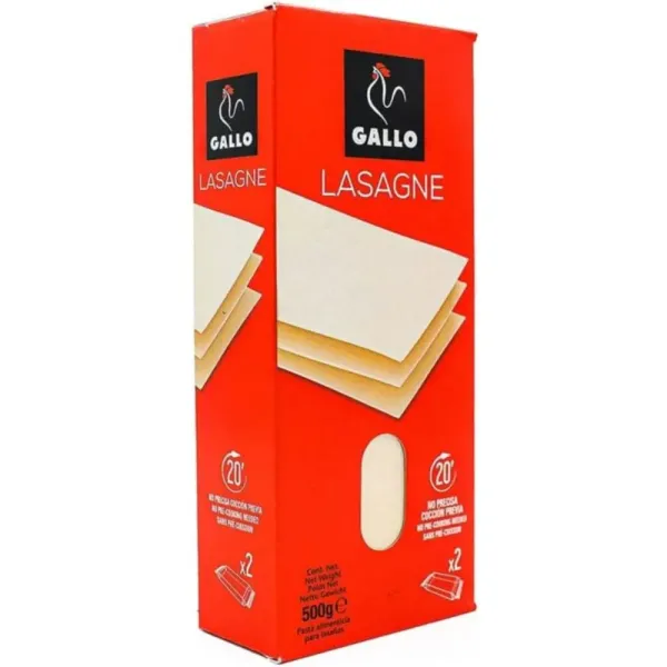 Макаронні вироби "Gallo" Lasagne Лазанья, 500г (12 шт/ящ)