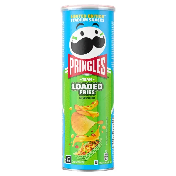 Чіпси картопляні "Pringles" Loaded Fries зі смаком насичених картопляних фрі з пряними спеціями, 165g (19 шт/ящ)