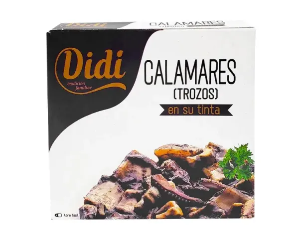 Кальмар шматочками у чорнильному соусі "Didi" Calamares Trozos en su Tinta 266 г, Іспанія (24 шт/ящ)
