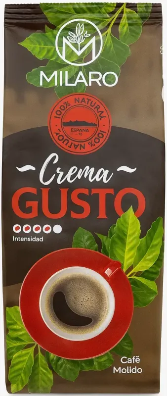 Кава мелена "Milaro" Crema Gusto, 250г (12 шт/ящ)