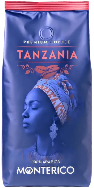 Кава в зернах "Monterico" Tanzania 100% Arabica, 1кг (6 шт/ящ)