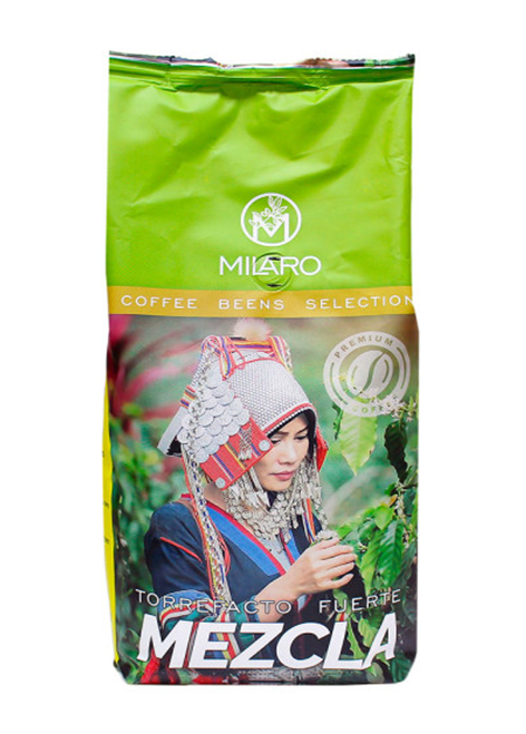 Кава в зернах "Milaro" Mezcla Torrefacto Fuerte, 1кг (10 шт/ящ)