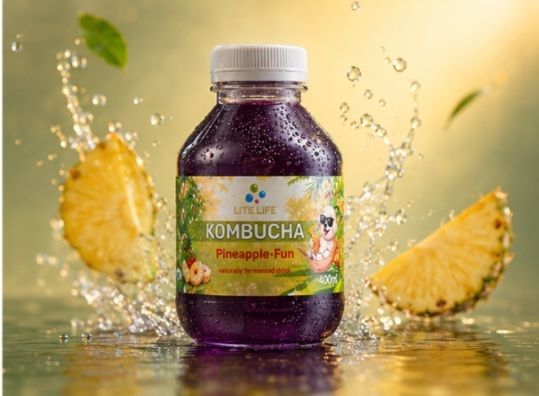 Напій газований Комбуча "Lite Life" Kombucha Pineapple Fun зі смаком Ананаса, 400 мл (30 шт/ящ)