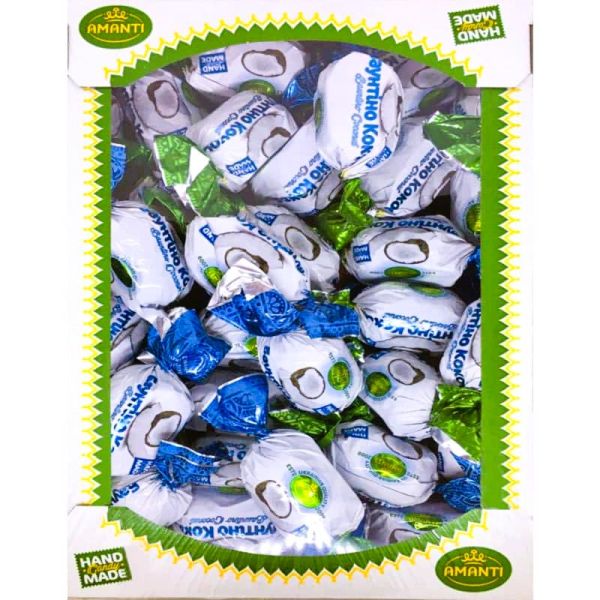Цукерки "Amanti" Баунтіно з кокосом в шоколаді, 1кг (6 шт/ящ)