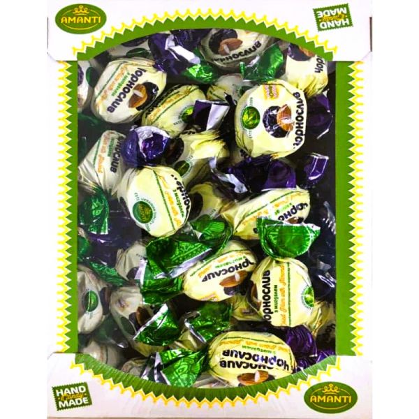 Цукерки "Amanti" Чорнослив з мигдалем в шоколаді, 1кг (6 шт/ящ)