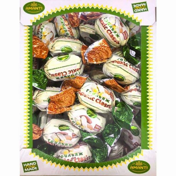 Цукерки в шоколаді "Amanti" Грильяж Арахіс Classic, 1кг (6 шт/ящ)
