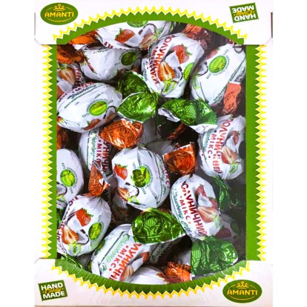 Цукерки "Amanti" Полуничний мікс з кокосом, 1кг (6 шт/ящ)