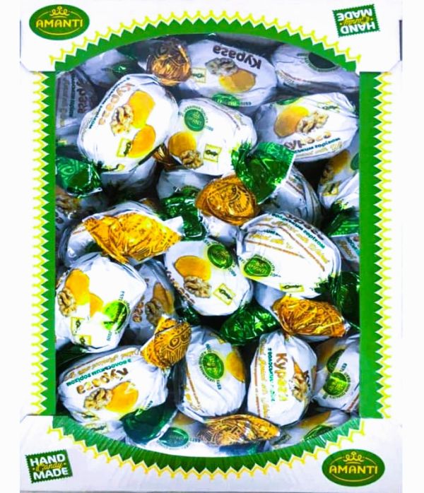 Цукерки "Amanti" Курага з волоським горіхом в шоколаді, 1кг (6 кг/ящ)