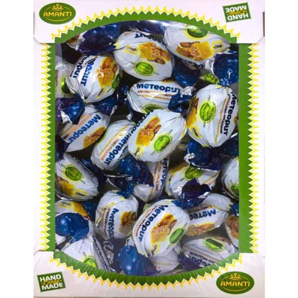 Цукерки в шоколаді "Amanti" Метеорит арахісо-медовий, 1кг (6 шт/ящ)
