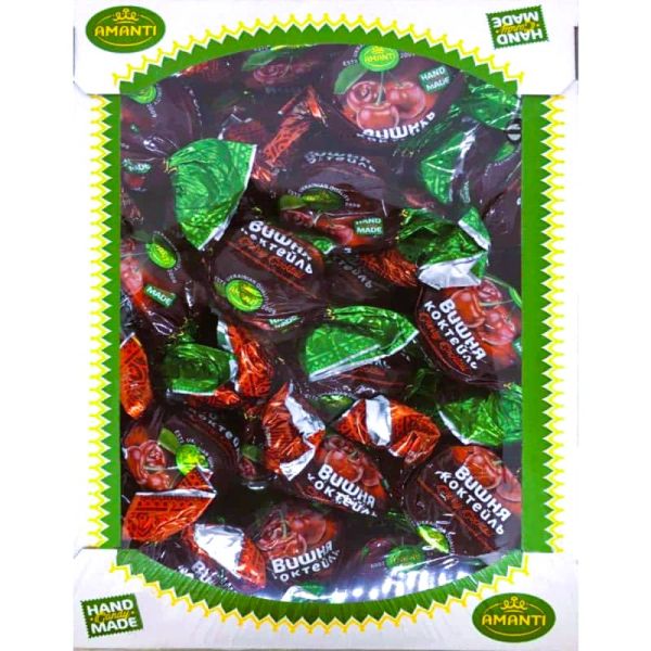 Цукерки "Amanti" Вишня коктейль в шоколаді, 1кг (6 шт/ящ)