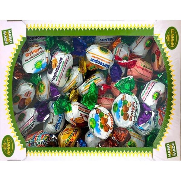 Цукерки в шоколаді "Amanti" асорті, 1кг (6 шт/ящ)