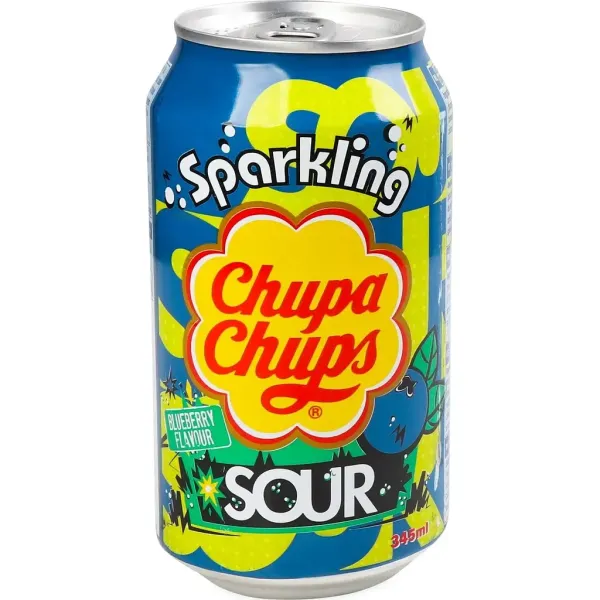 Напій газований Лохина Чупа Чупс Chupa Chups Sour Blueberry , 345ml