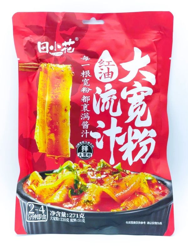 Локшина картопляна широка "Tian Xiao Hua" Broad Potato Noodles Hot & Spicy Flavour, 271 g (10 шт/ящ)