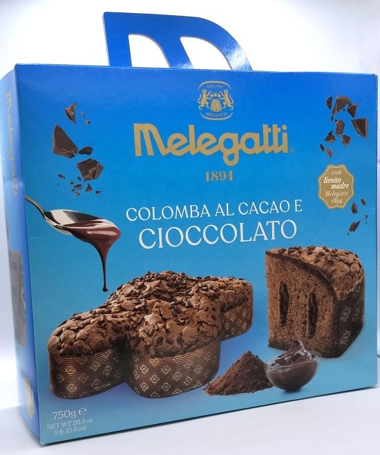 Кекс «Великодня голубка» "Melegatti" Colomba Al Cacaо Choccolato з шоколадним кремом, 750г (18 шт/ящ)