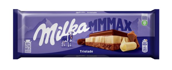 Шоколад молочний "Milka" Triolade з альпійським молоком, білим та темним шоколадом, 280г (13 шт/ящ)