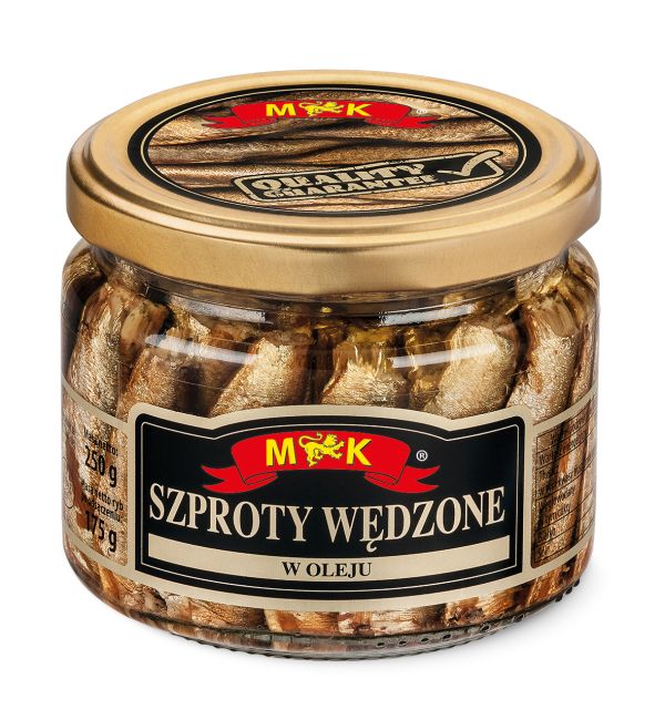Шпроти "М&К" копчені в олії, 250g (12шт/ящ)