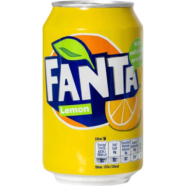 Напій безалкогольний "Fanta" Lemon зі смаком лимону, 330мл (24 шт/ящ)