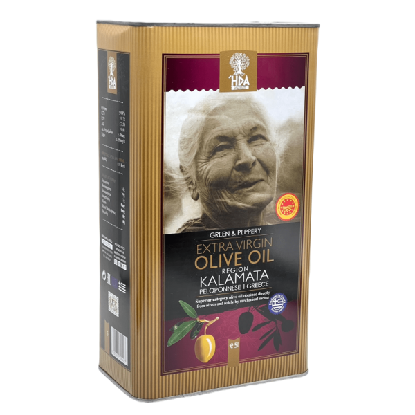 Оливкова олія "HPA" region Kalamata Peloponnese extra virgin olive oil Греція, 5л (4 шт/ящ)