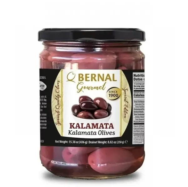 Оливки з кісточкою "Bernal" Gourmet Каламата, 436г (12 шт/ящ)