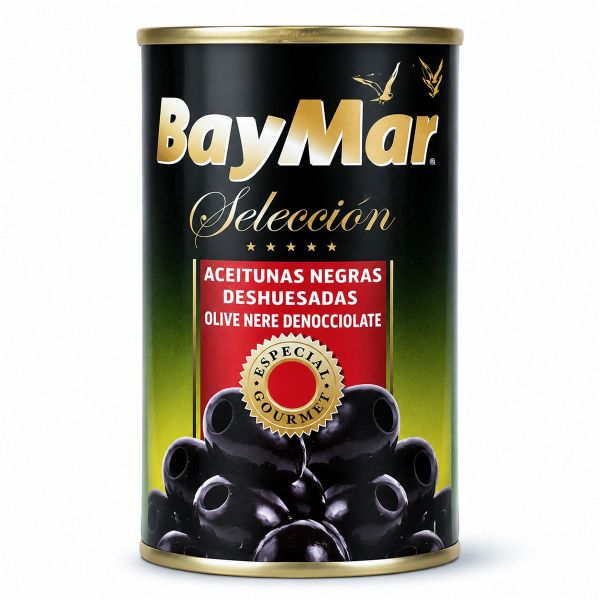 Оливки чорні "BayMar" без кісточки, 350г (12 шт/ящ)