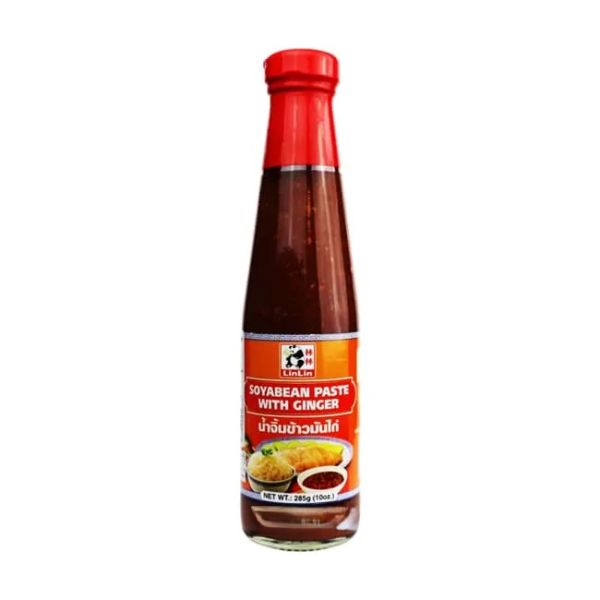Паста соєва для парових страв "LinLin" Soyabean paste with ginger з Імбиром, 285 г (24 шт/ящ)