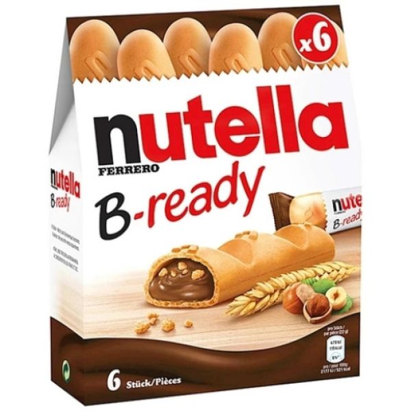 Вафельні батончики "Nutella" B-Ready на основі шоколадно-гіріхового крему, 132g (8 шт/ящ)
