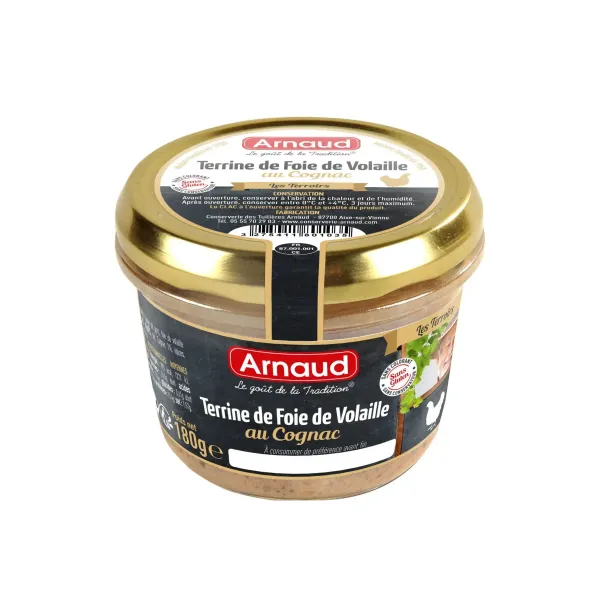 Паштет "Arnaud" Foie de Volaille з курки з коньяком, 180г (12 шт/ящ)