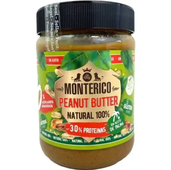 Арахісова паста "Monterico" Natural 100% без цукру та глютену, 500г (6 шт/ящ)