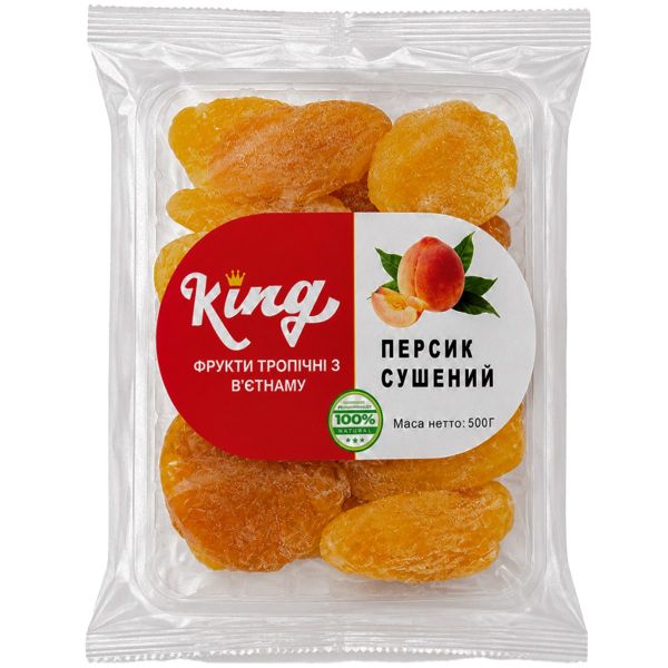 Персик сушений "King Nafoods" натуральний, 500 г (20 шт/ящ)