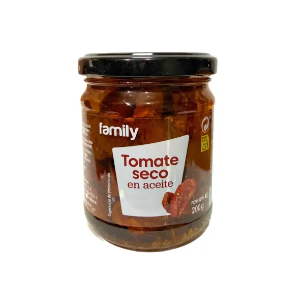 Помідори в'ялені "Family" Tomate Seco в олії з травами і спеціями, 200г (12 шт/ящ)