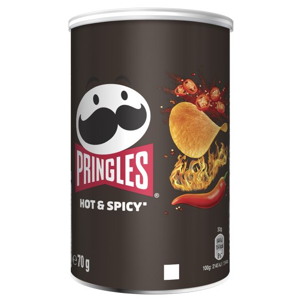 Чіпси картопляні "Pringles" Hot & Spicy гострі, 70g (12шт/ящ)
