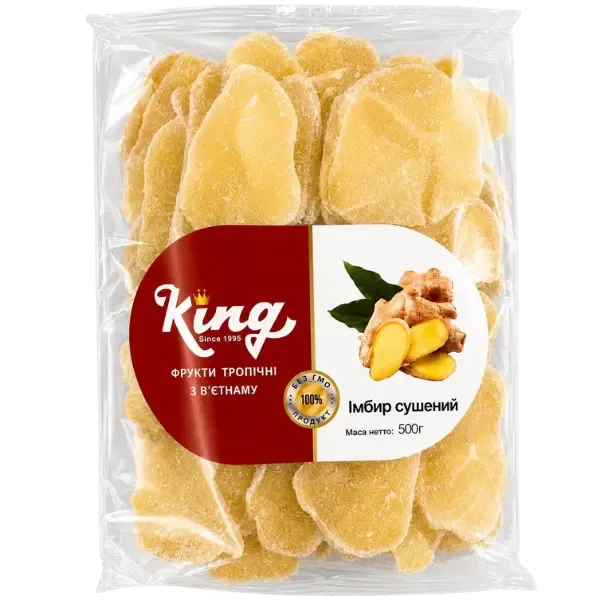 Імбир сушений "King Nafoods" в цукрі, 500 г (20 шт/ящ)