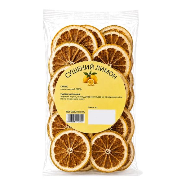 Лимон сушений "Amanti" без цукру, 50 г (30 шт/ящ)